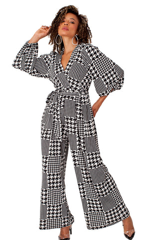 For Her Women Jump Suit 81990-Houndstooth