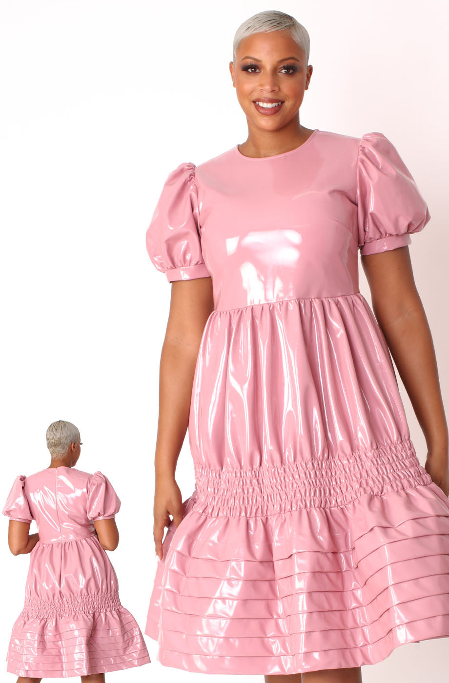 For Her Women Dress 81820C-Pink - Church Suits For Less