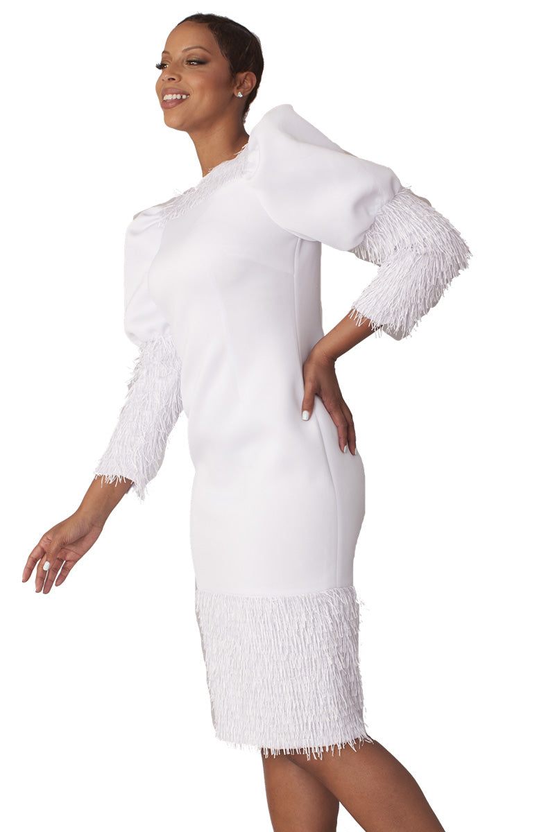 For Her Women Dress 82283C-White