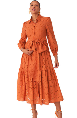 For Her Dress 82317-Rust - Church Suits For Less