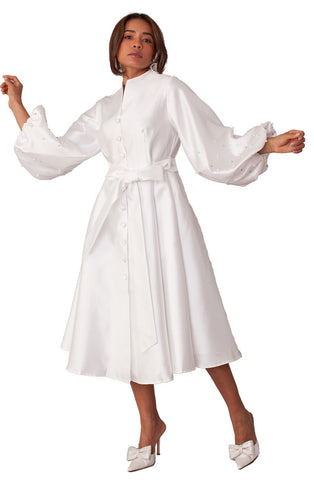 For Her Dress 82341C-White - Church Suits For Less