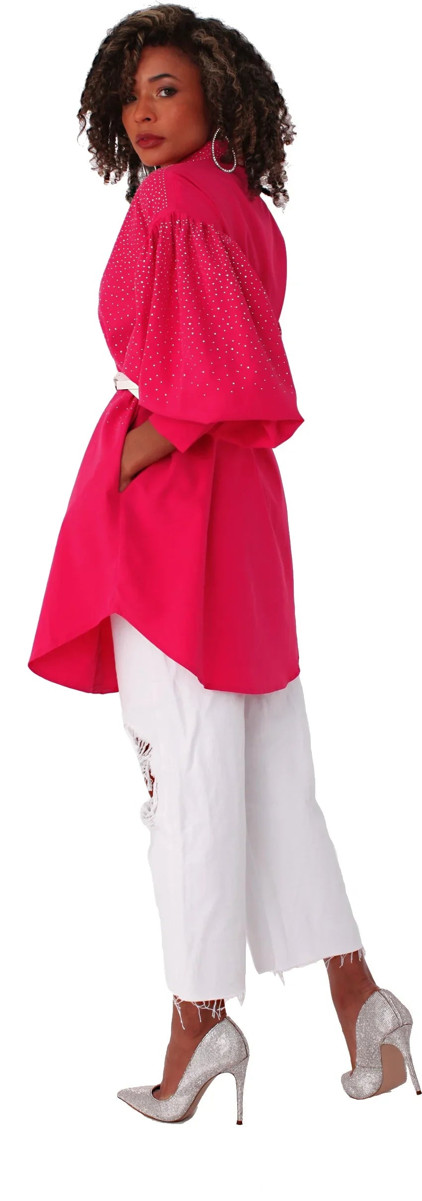 For Her Women Dress 82214-Fuchsia - Church Suits For Less