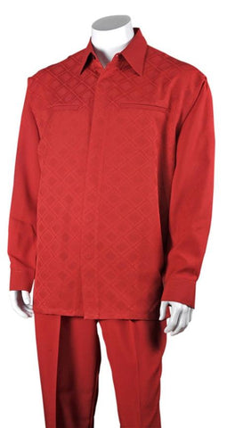 Fortino Landi Walking Set M2762C-Red - Church Suits For Less