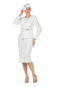 Giovanna Church Suit G1152-White