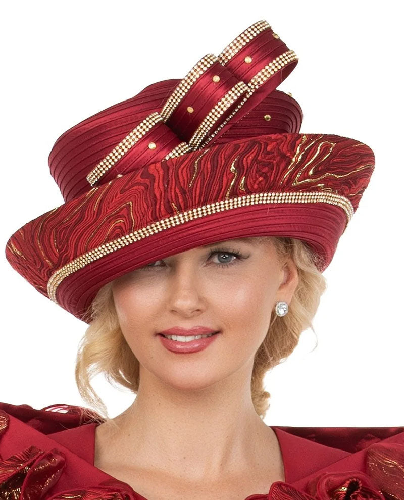 Giovanna Church Hat G1339-Cranberry