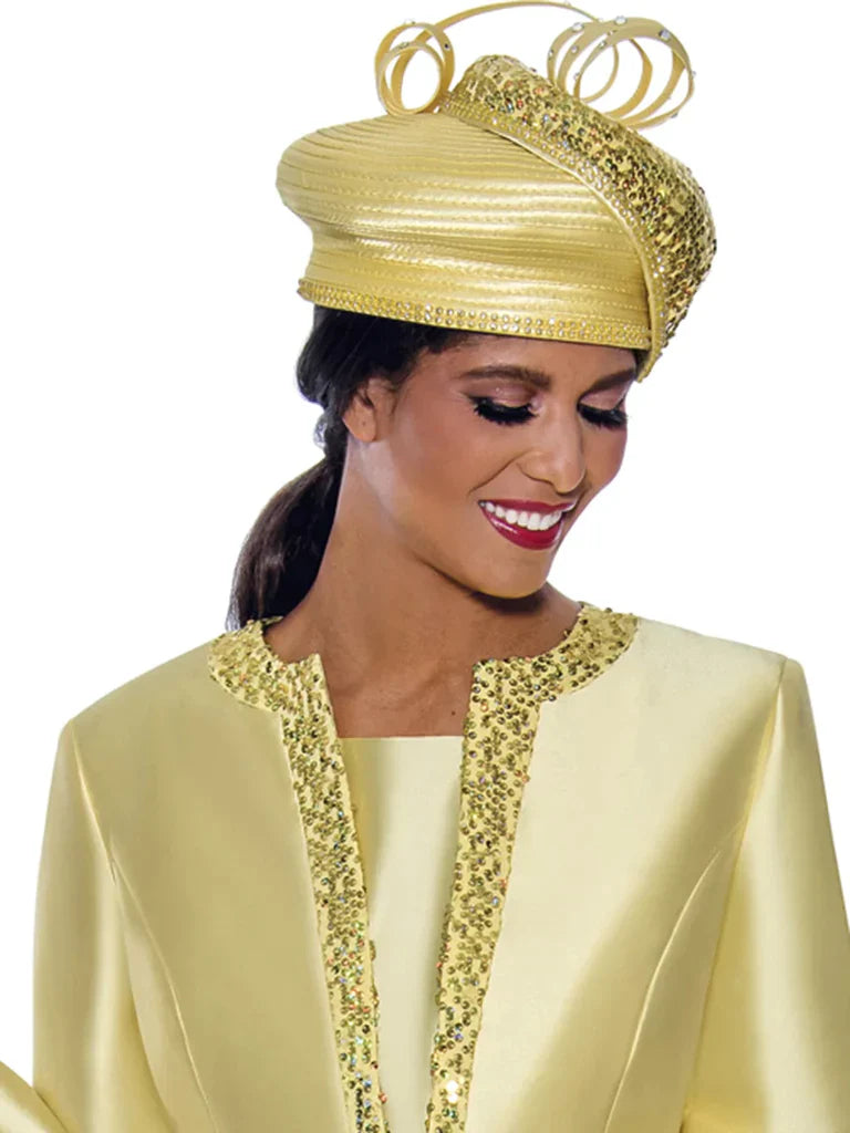 GMI Church Hat 10223-Yellow - Church Suits For Less