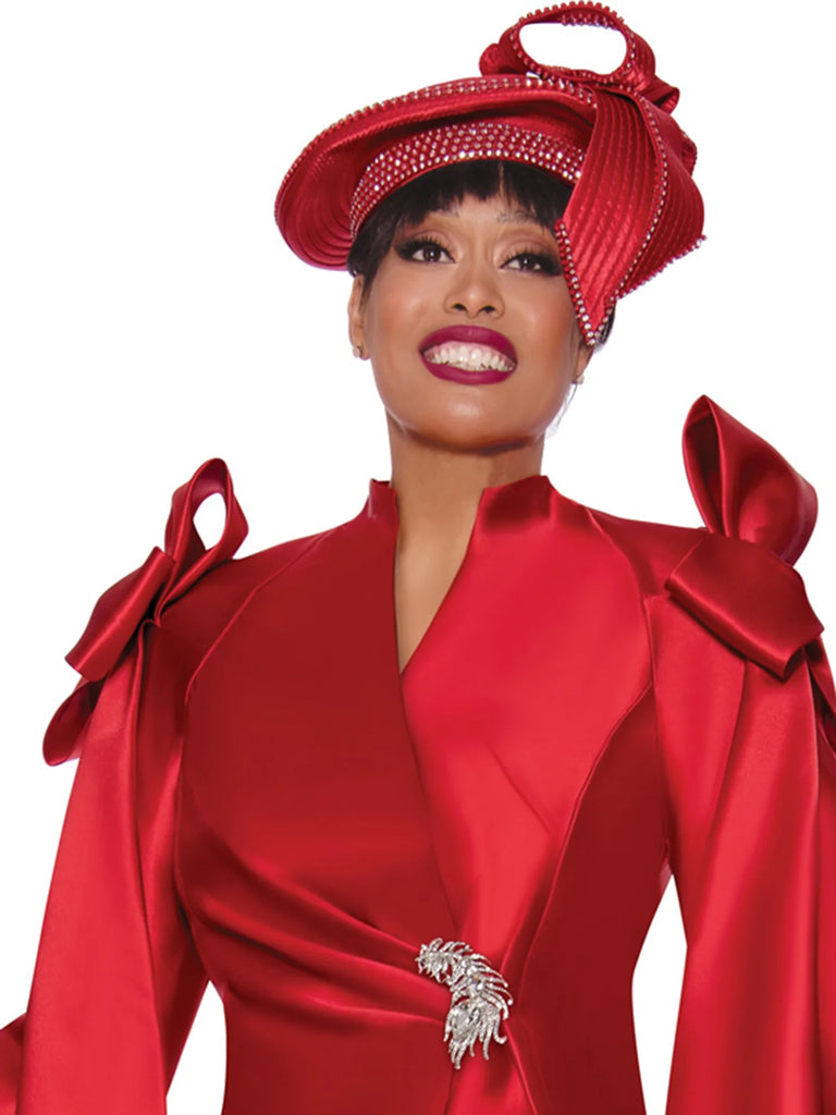 GMI Church Hat 9992 - Red - Church Suits For Less