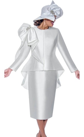 GMI Church Suit 10032-White - Church Suits For Less