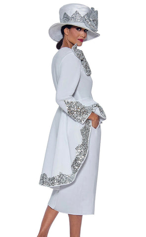 GMI Church Suit 10042-White - Church Suits For Less
