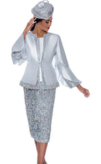 GMI Church Suit 10223-White - Church Suits For Less