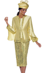 GMI Church Suit 10223-Yellow - Church Suits For Less