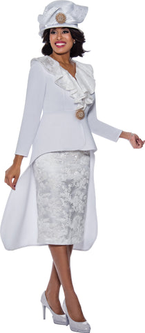 GMI Church Suit 9182C-White - Church Suits For Less