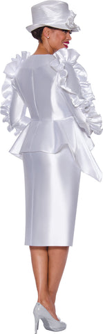 GMI Church Suit 9862-White - Church Suits For Less