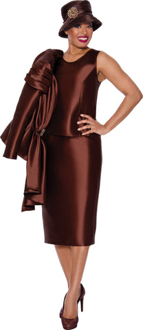 GMI Church Suit 9983-Brown - Church Suits For Less