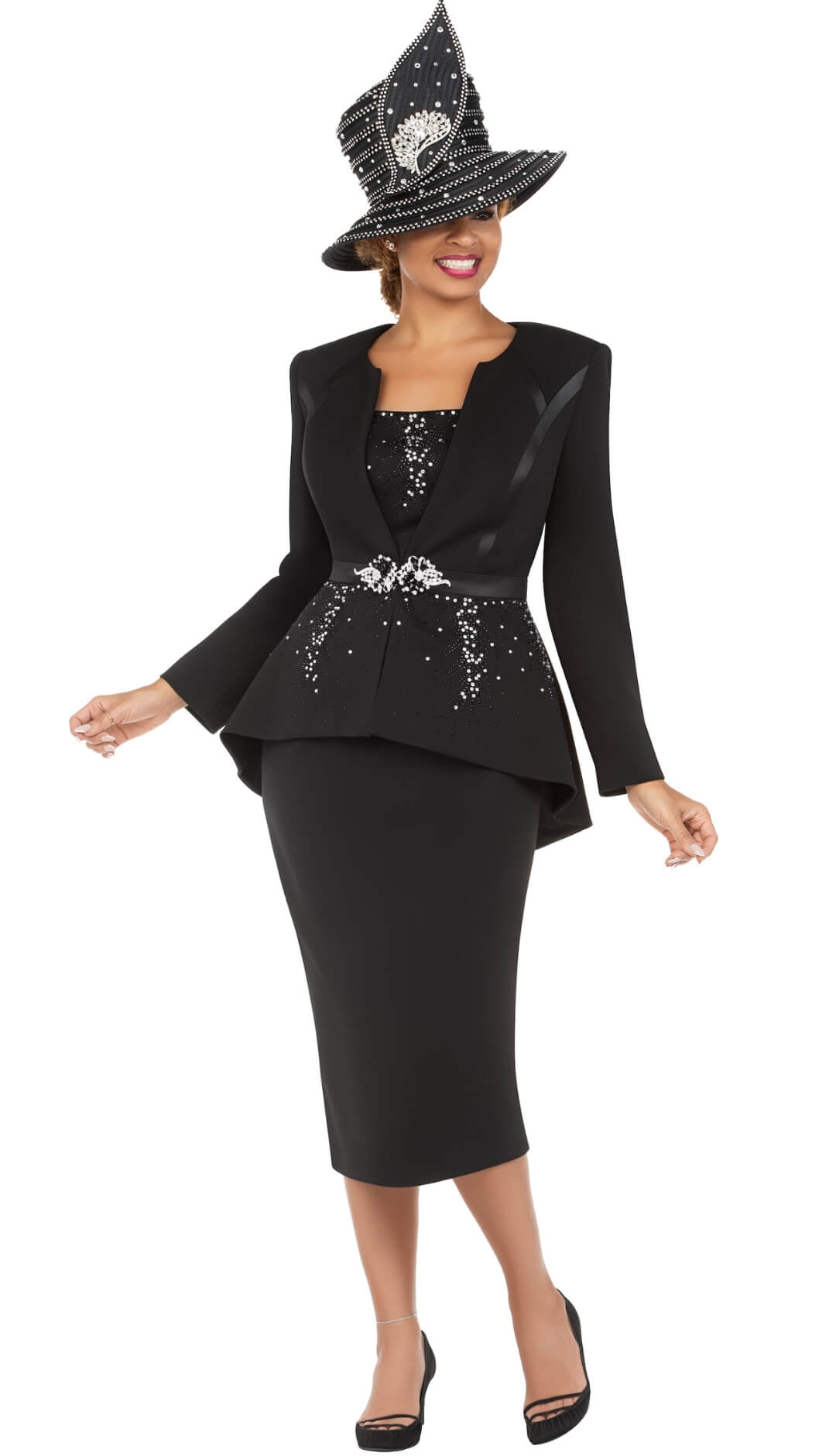 Giovanna Church Suit G1354-Black
