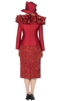 Giovanna Church Suit G1339-Cranberry