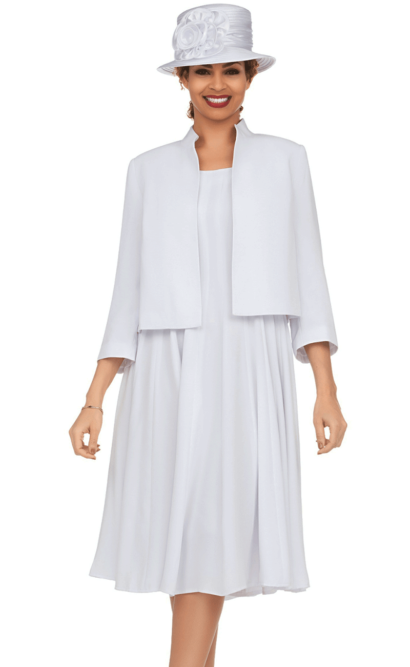 Giovanna Dress D1540-White - Church Suits For Less