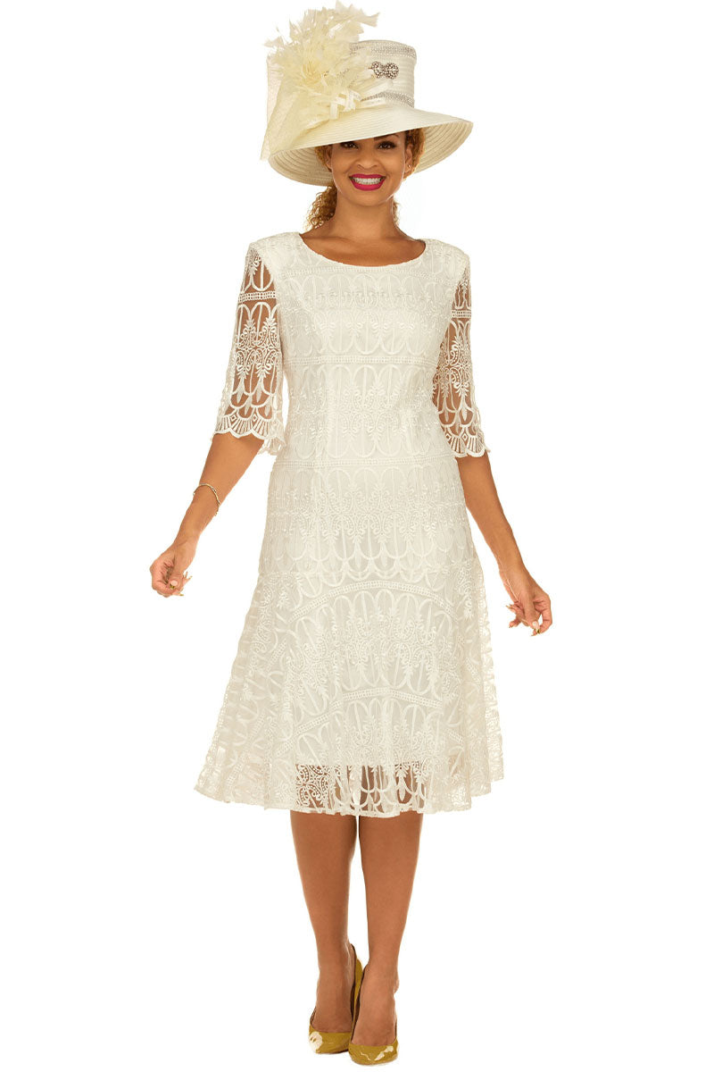 Giovanna Dress D1541-Off-White