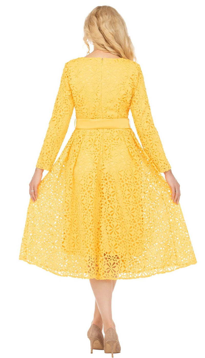 Giovanna Dress D1556-Yellow