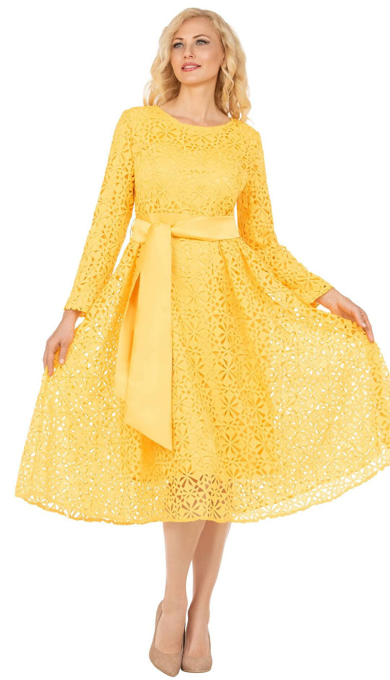 Giovanna Dress D1556-Yellow