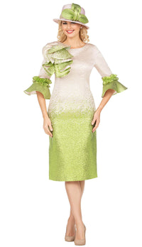 Giovanna Church Dress D1678-Green