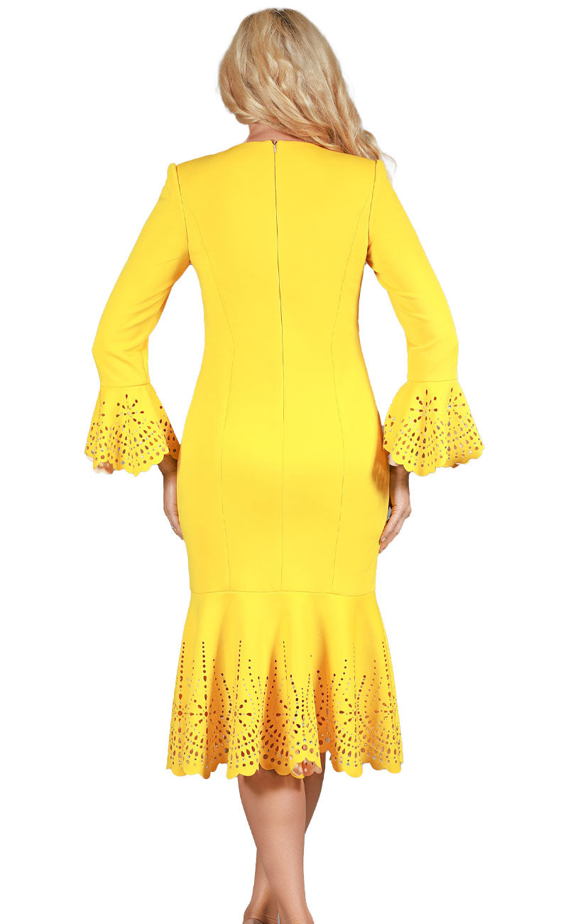 Giovanna D1680-MYL Church Dress Mustard Yellow / 14 Giovanna D1680-MYL Church Dress Mustard Yellow / 14