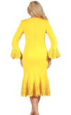 Giovanna Dress D1680C-Yellow Mustard - Church Suits For Less