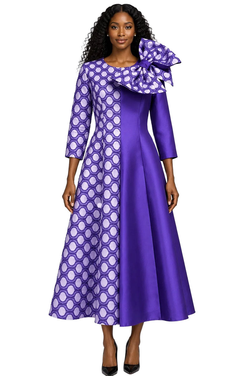 Giovanna Church Dress D1717-Purple