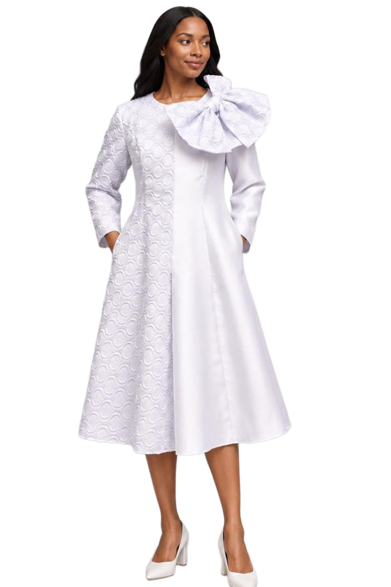Giovanna Church Dress D1717-White