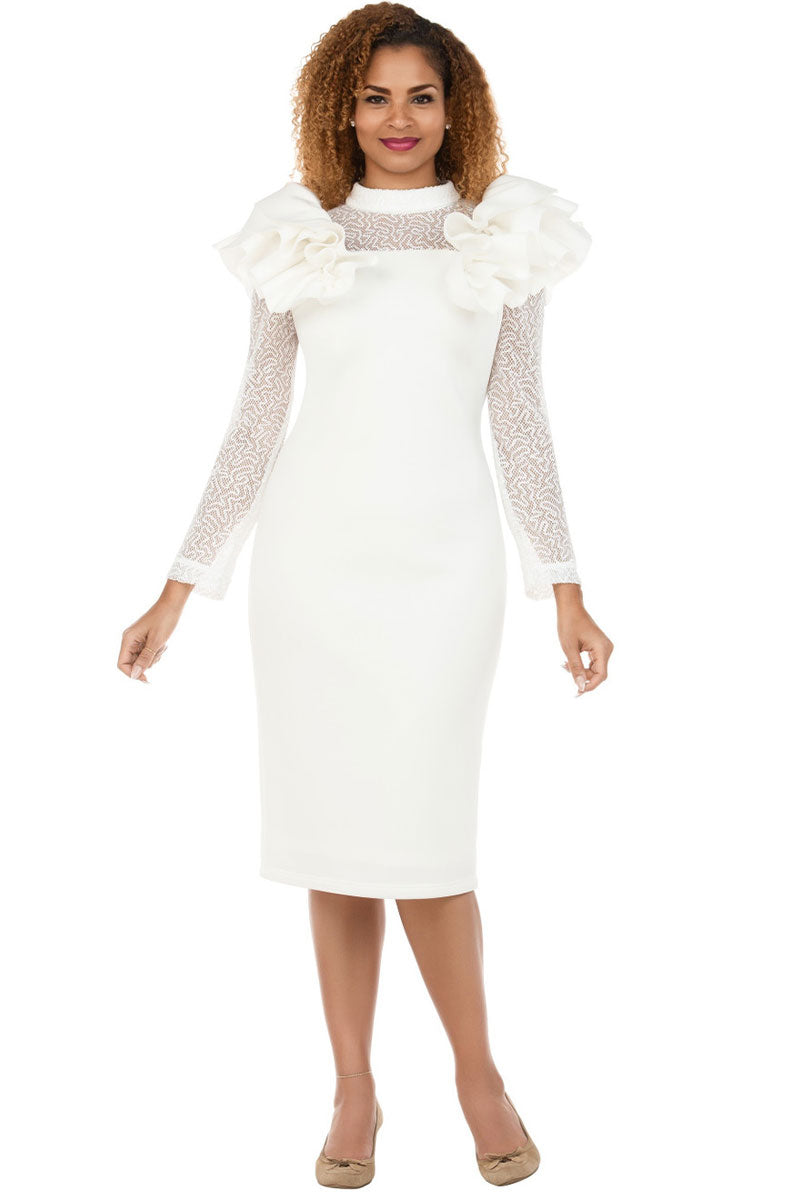Giovanna Dress DP2452-Off-White
