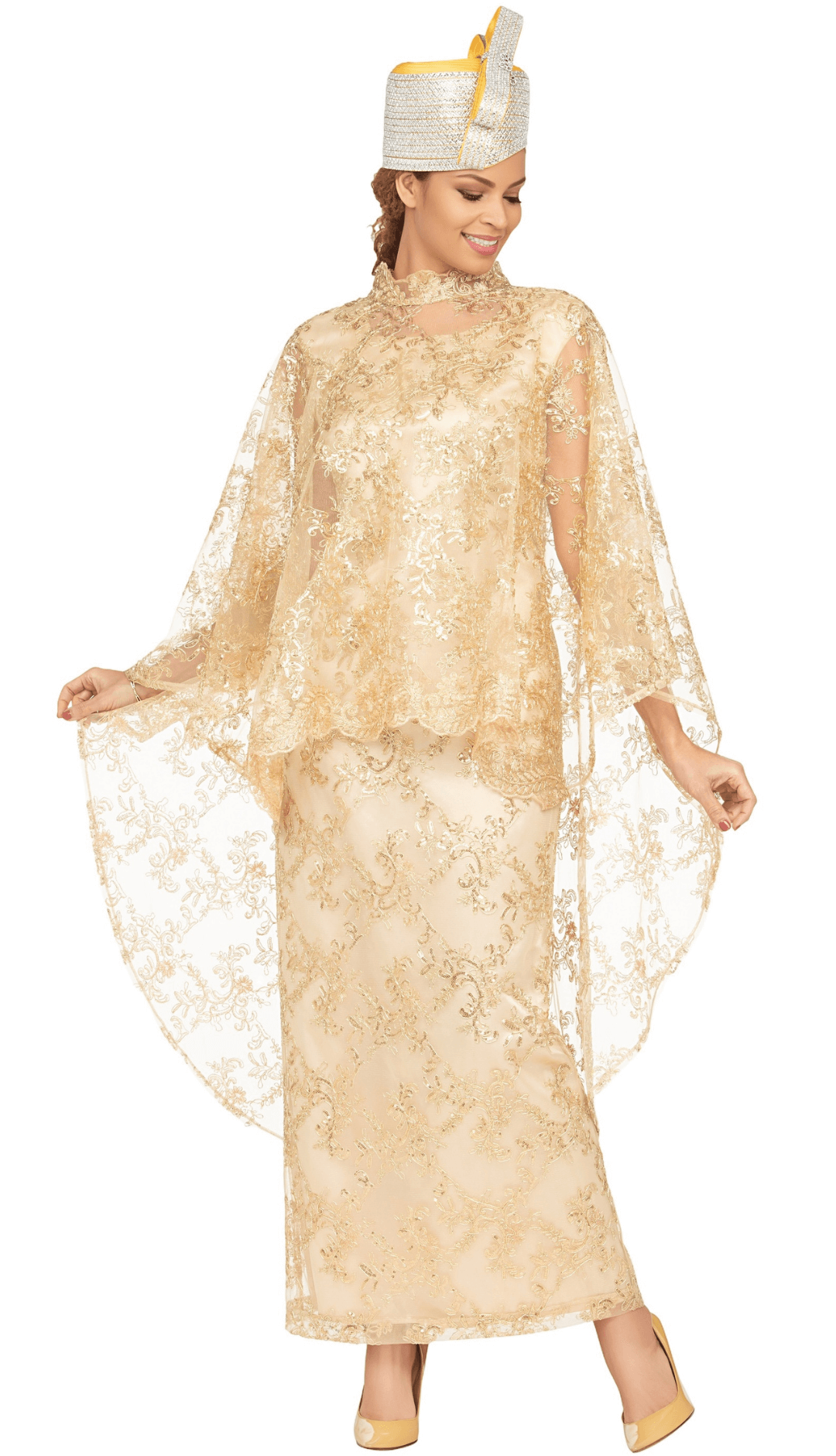 Giovanna Dress D1667B-Gold