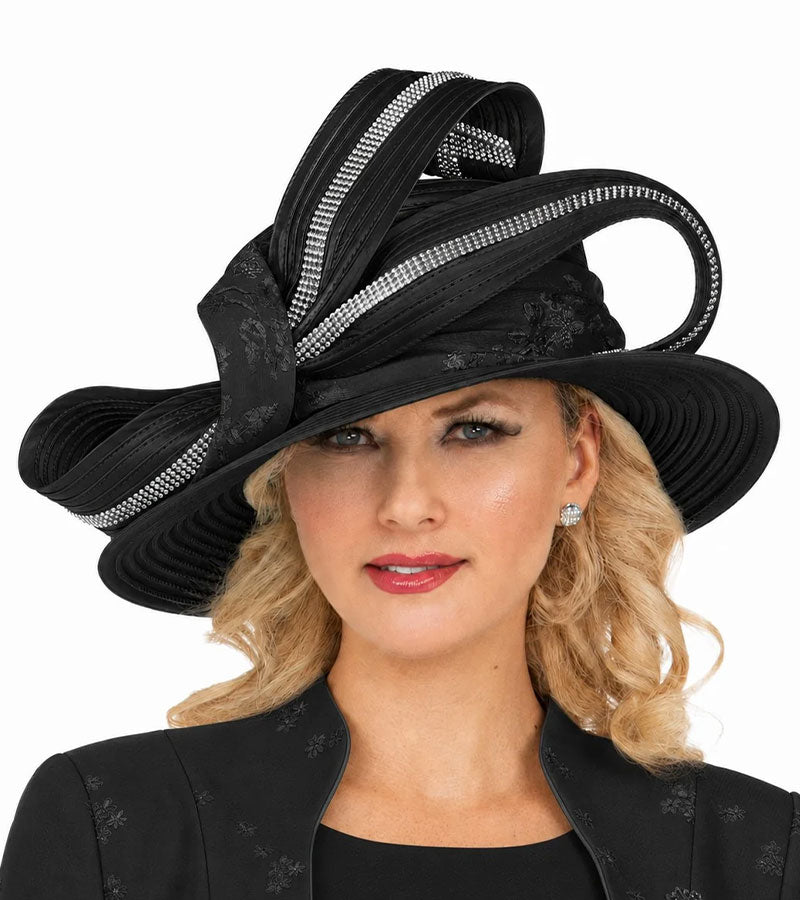 Giovanna Church Hat HG1154-Black