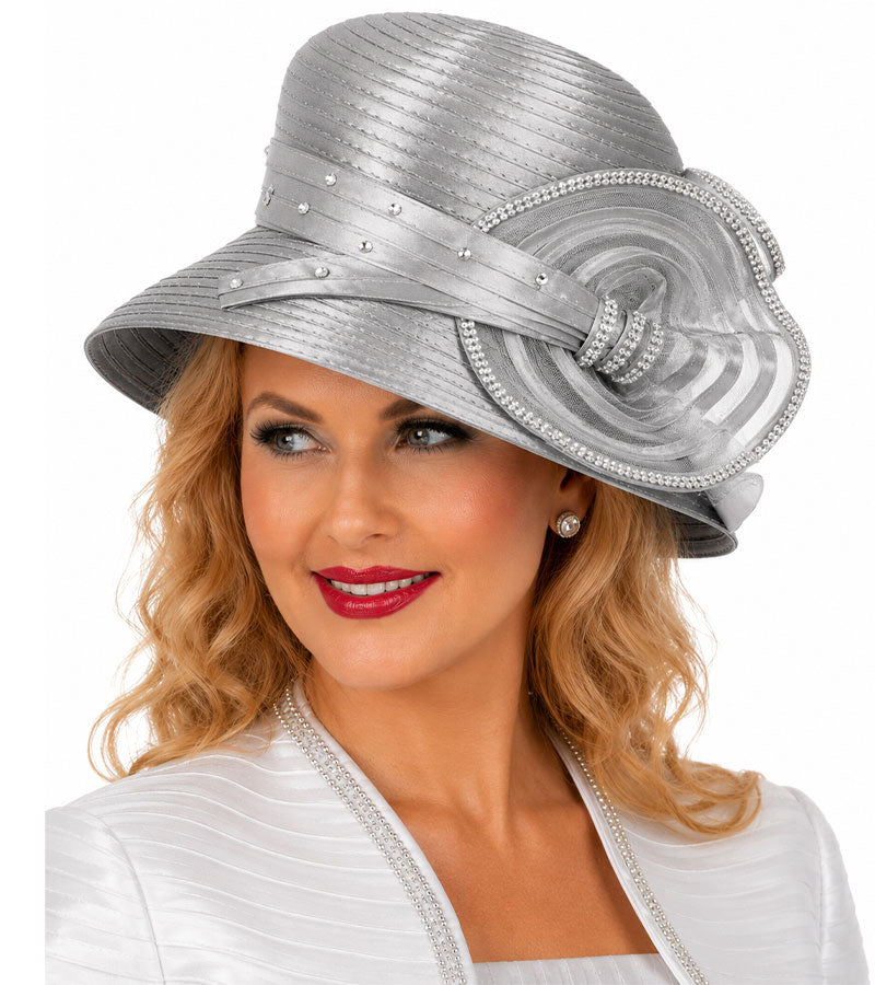 Giovanna Church Hat HR1058-Silver