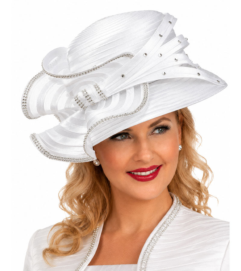 Giovanna Church Hat HR1058-White