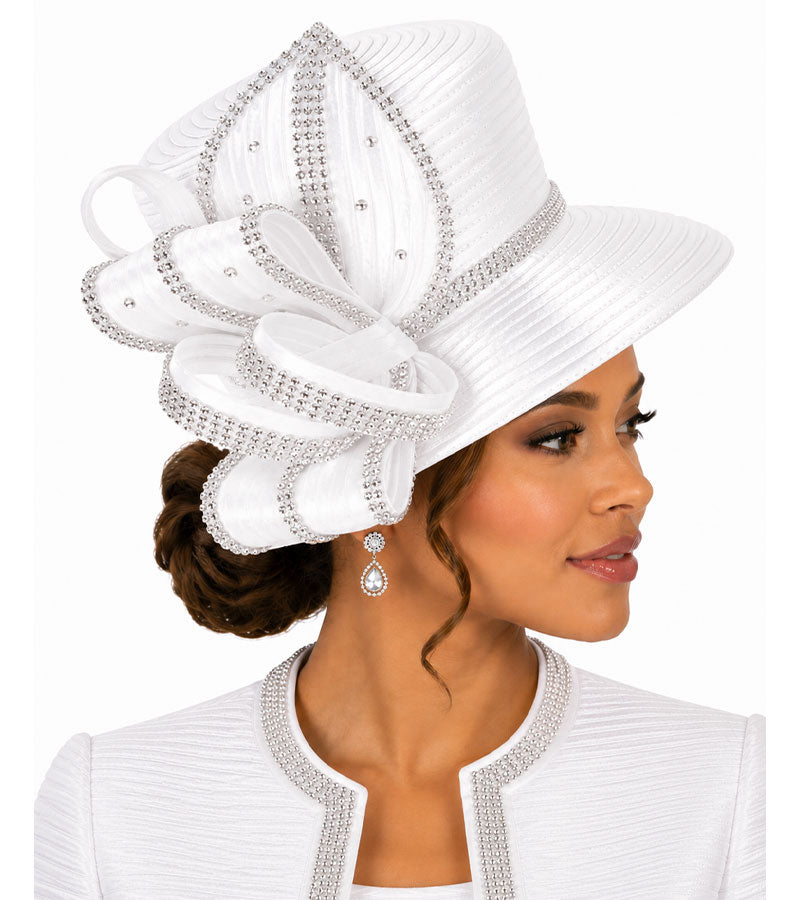 Giovanna Church Hat HR1086-White