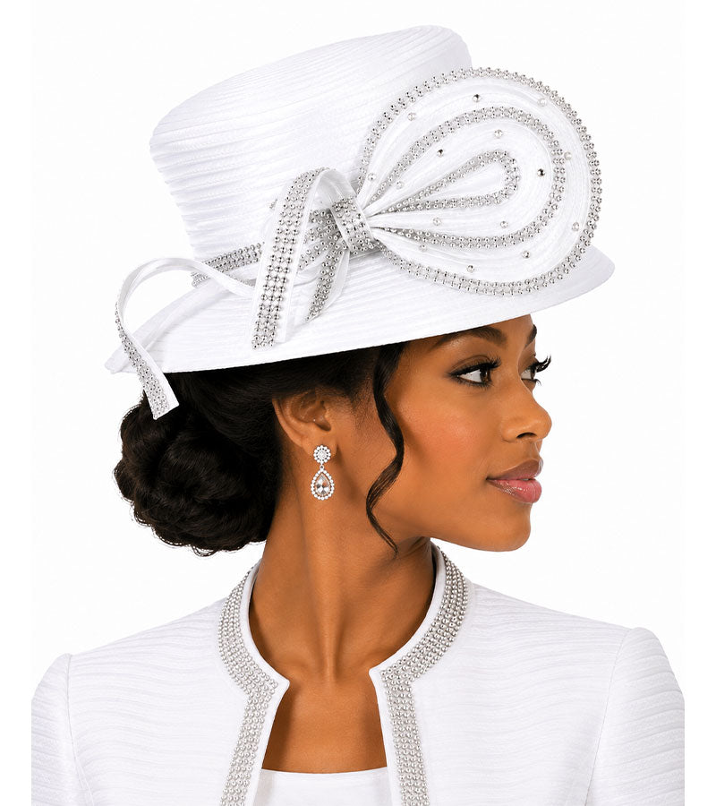 Giovanna Church Hat HR1088-White