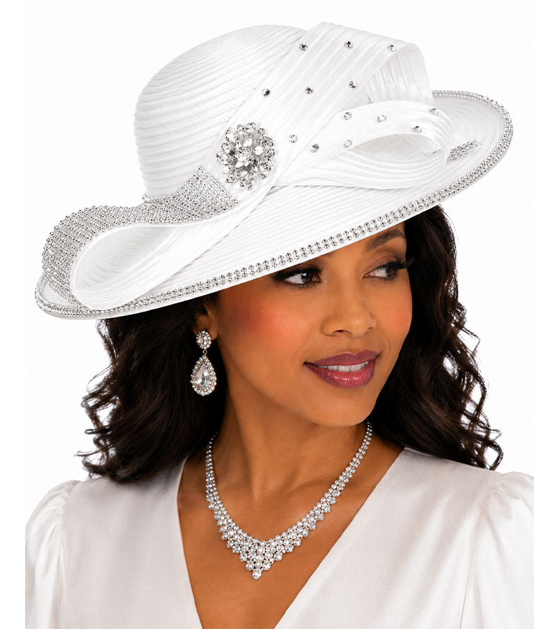 Giovanna Church Hat HR1090-White