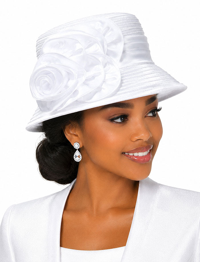 Giovanna Church Hat HR935-White