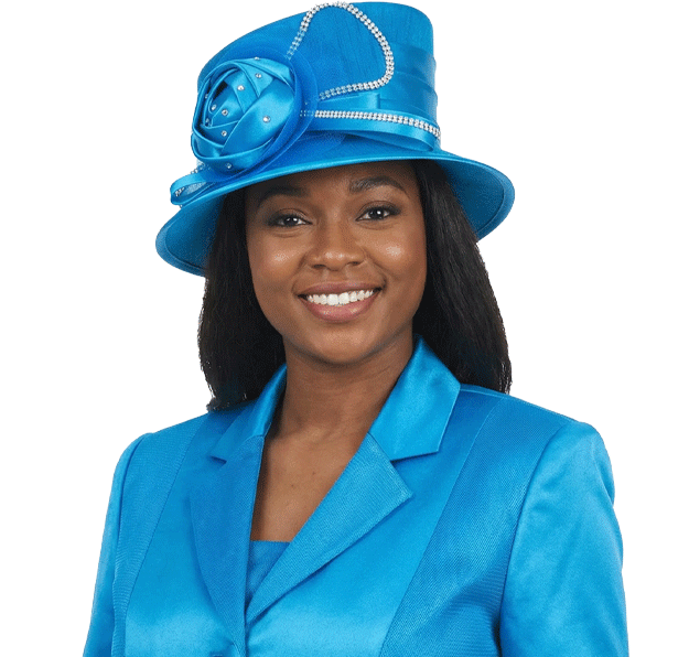 Giovanna Church Hat HM974-Turquoise