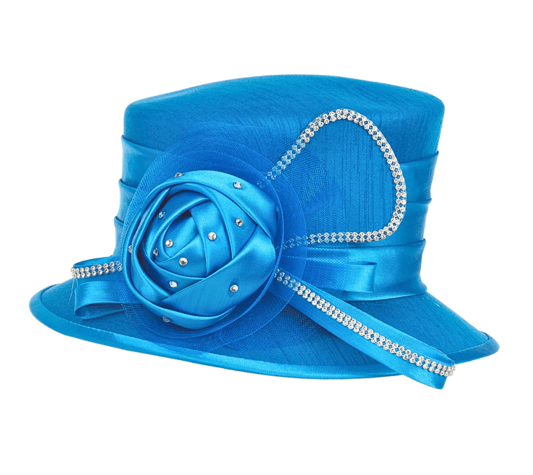 Giovanna Church Hat HM974-Turquoise