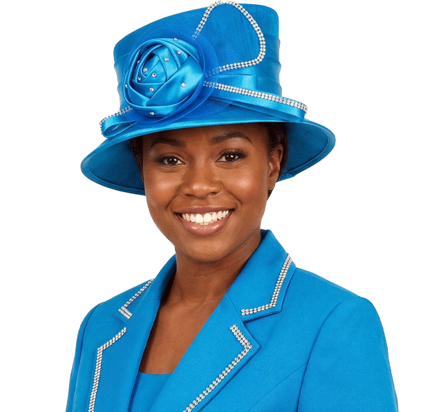 Giovanna Church Hat HM974-Turquoise