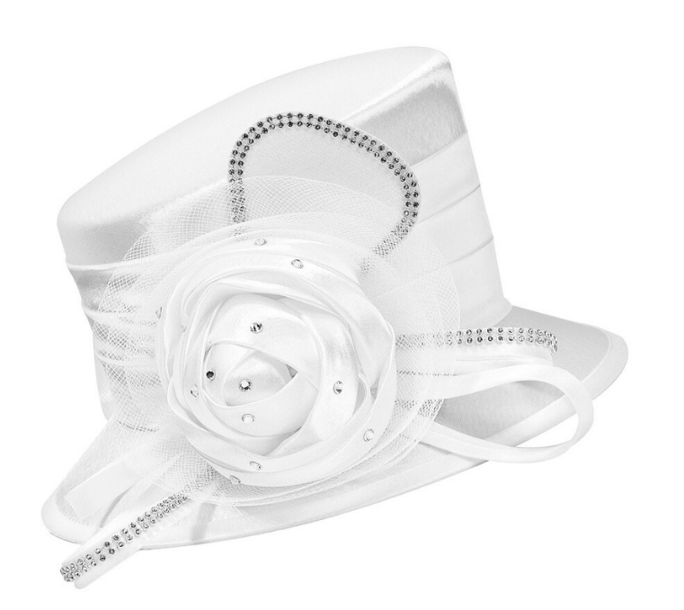 Giovanna Church Hat HM974-White