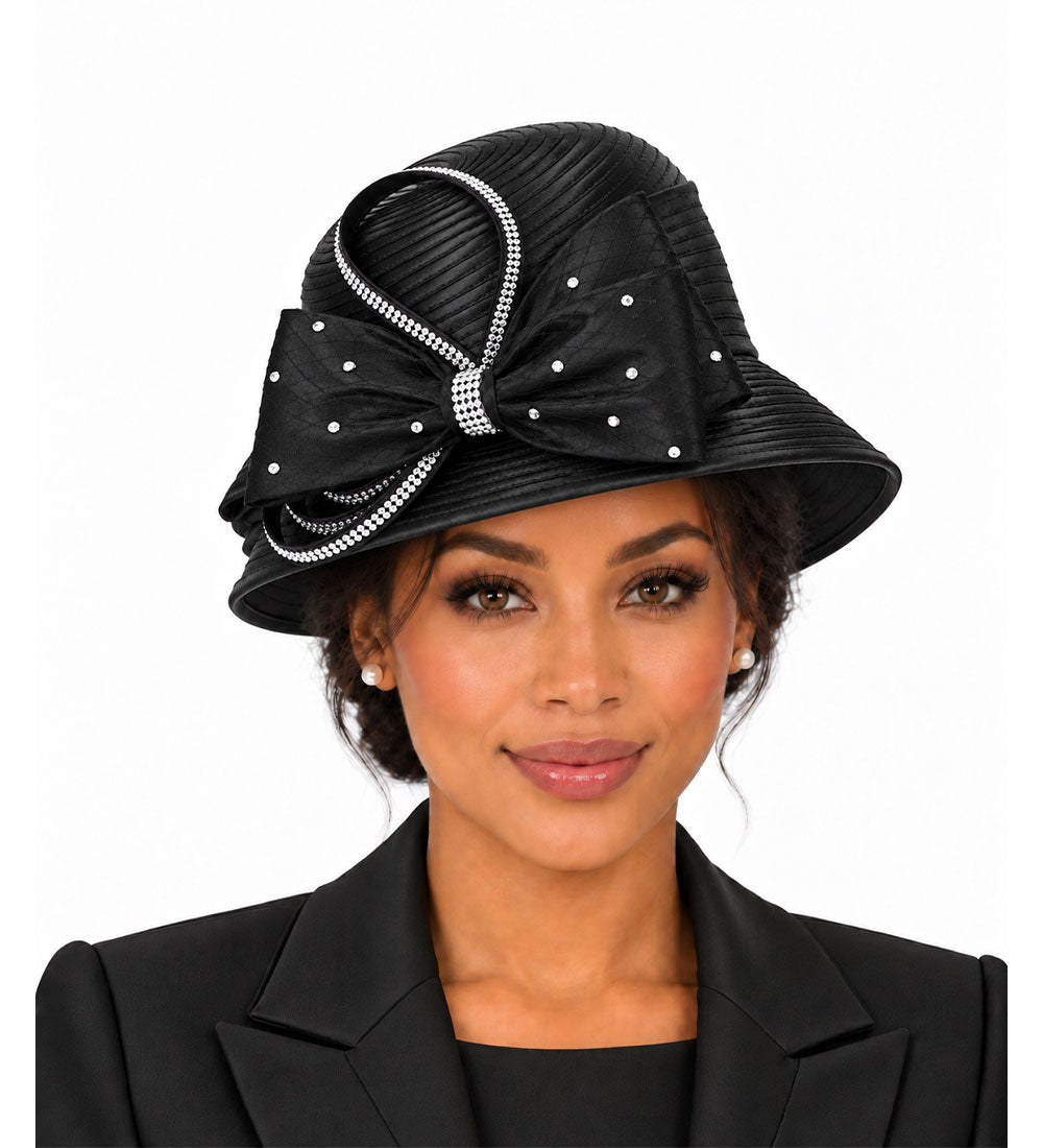 Giovanna Church Hat HR1062-Black