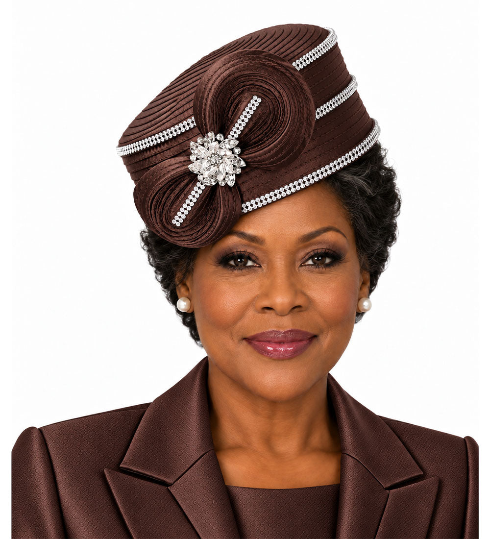 Giovanna Church Hat HR1063-Chocolate