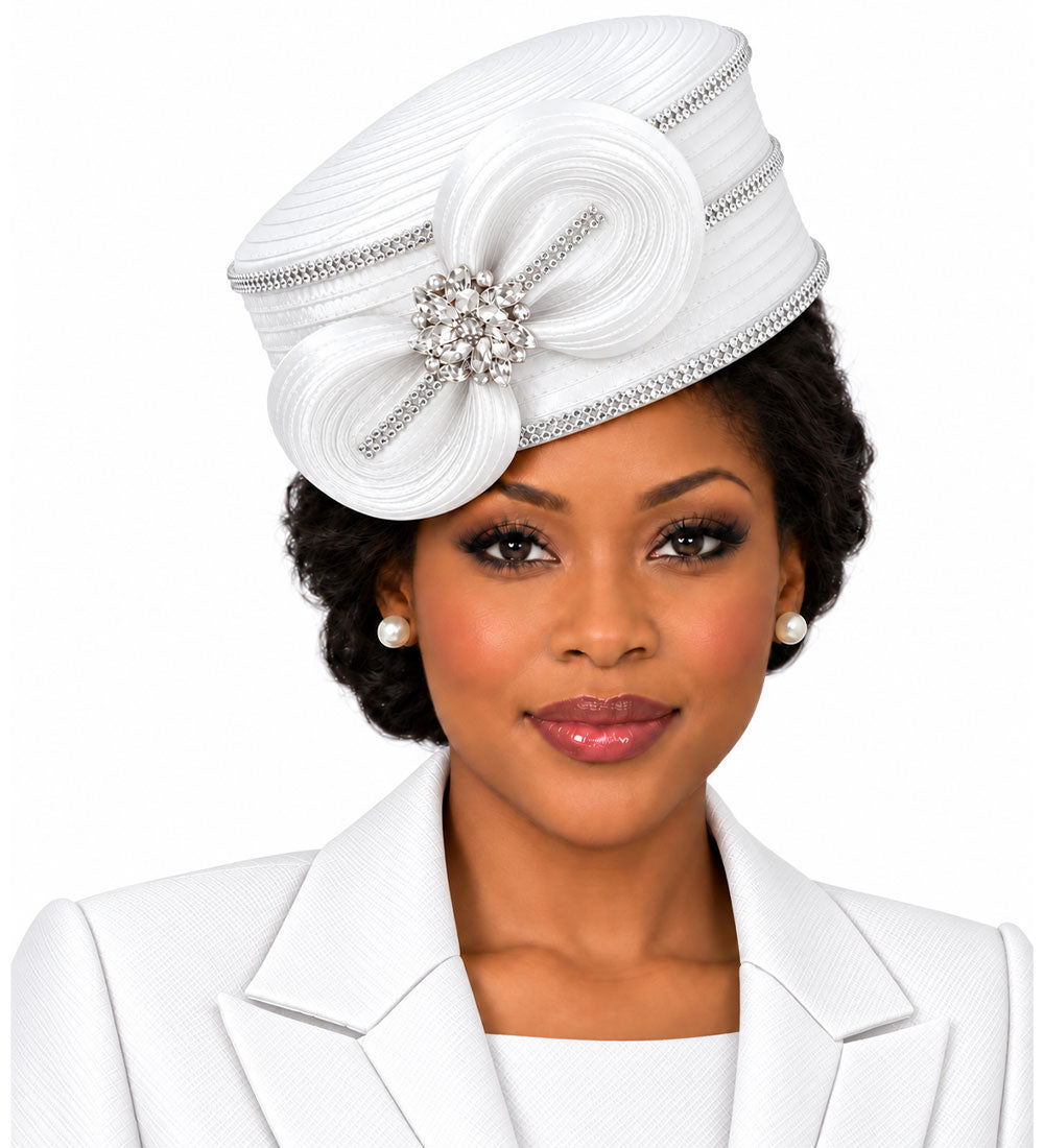 Giovanna Church Hat HR1063-White