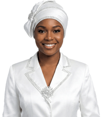 Giovanna Church Hat HR22107-White