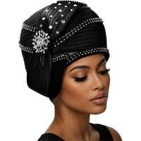 Giovanna Church Hat HR22107C-Black