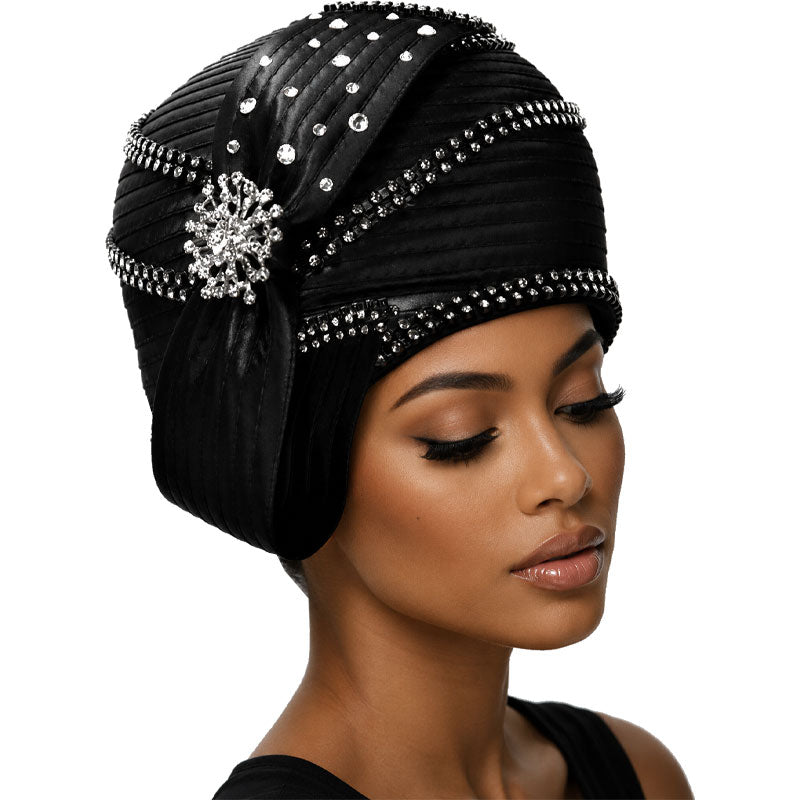 Giovanna Church Hat HR22107C-Black