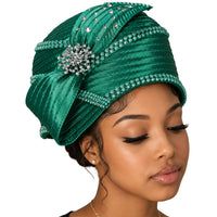 Giovanna Church Hat HR22107C-Emerald