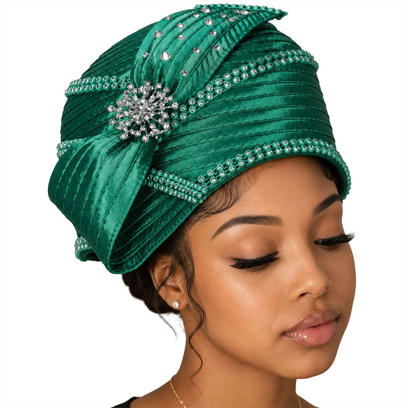 Giovanna Church Hat HR22107C-Emerald